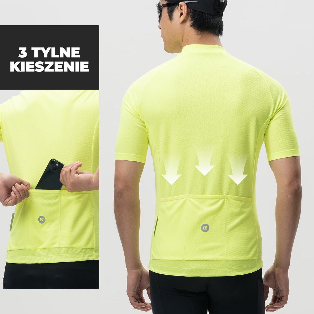 ROCKBROS Męska Koszulka Kolarska Z Zamkiem Błyskawicznym Do Połowy-YDDX007 Koszulki