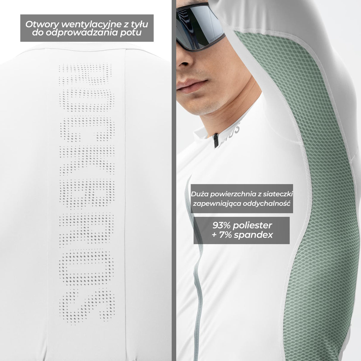 ROCKBROS Męska Koszulka Rowerowa z Długim Rękawem Szybkoschnący-YDCX005 Koszulki