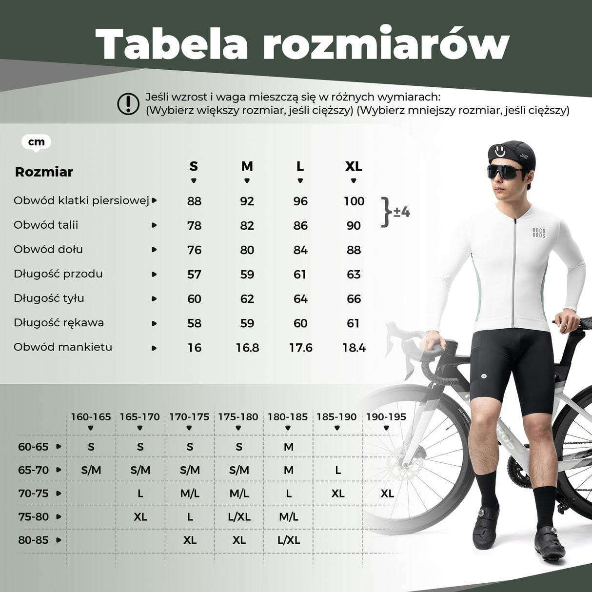 ROCKBROS Męska Koszulka Rowerowa z Długim Rękawem Szybkoschnący-YDCX005 Koszulki