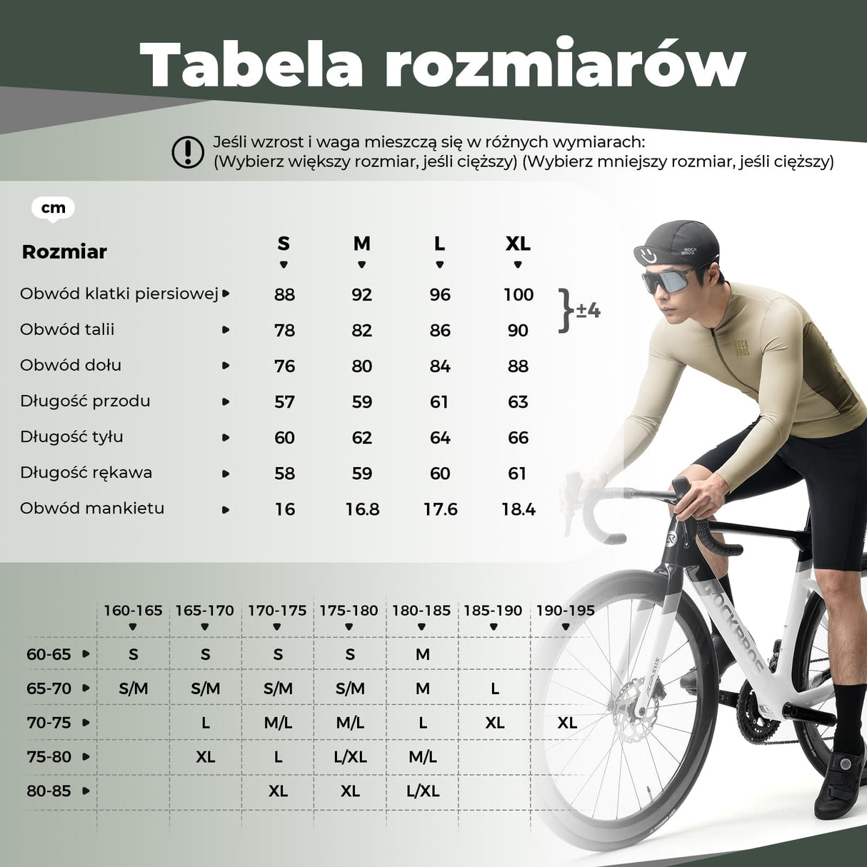ROCKBROS Męska Koszulka Rowerowa z Długim Rękawem Szybkoschnący-YDCX005 Koszulki