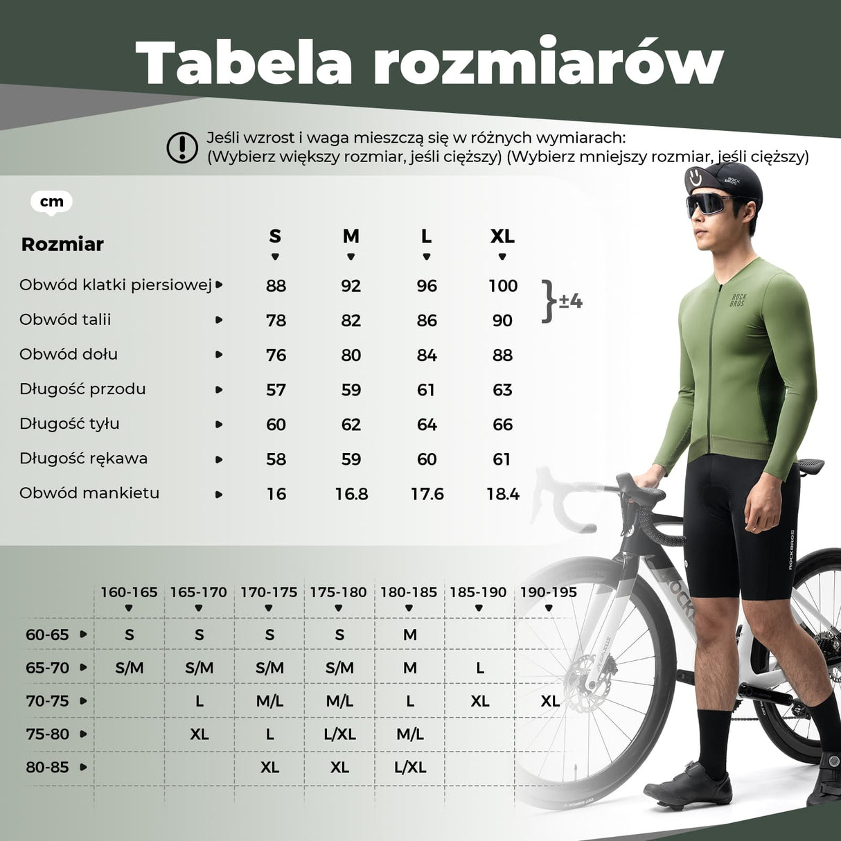 ROCKBROS Męska Koszulka Rowerowa z Długim Rękawem Szybkoschnący-YDCX005 Koszulki