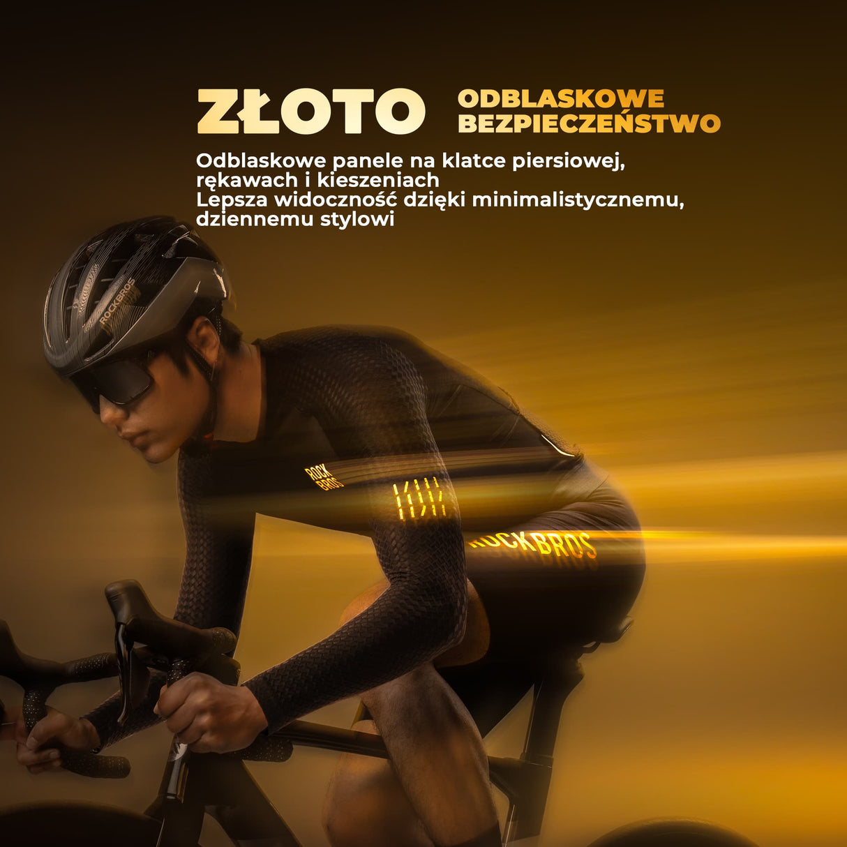 ROCKBROS Męska Koszulka Rowerowa z Długim Rękawem Krój 3D-YDCX008 Koszulki