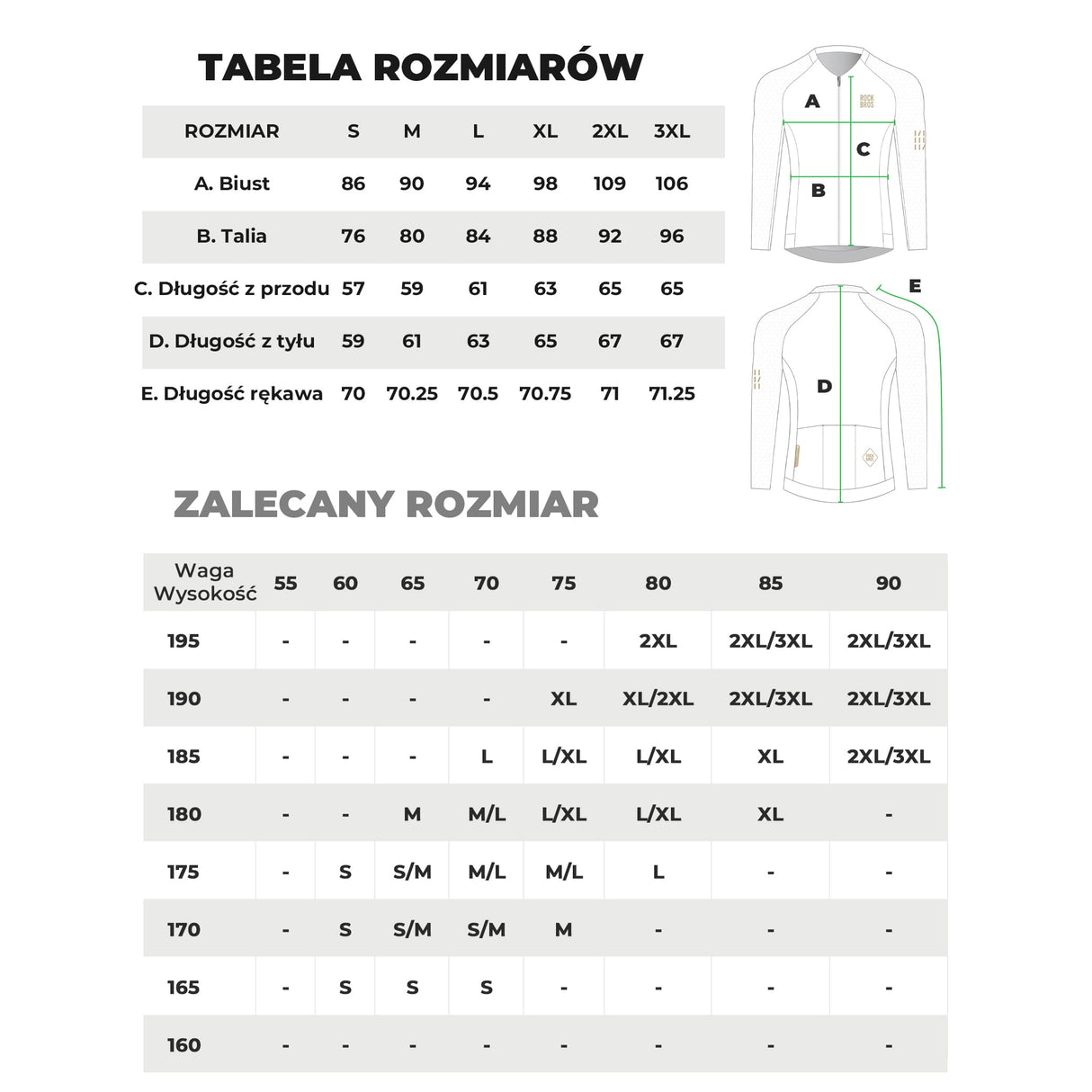 ROCKBROS Męska Koszulka Rowerowa z Długim Rękawem Krój 3D-YDCX008 Koszulki