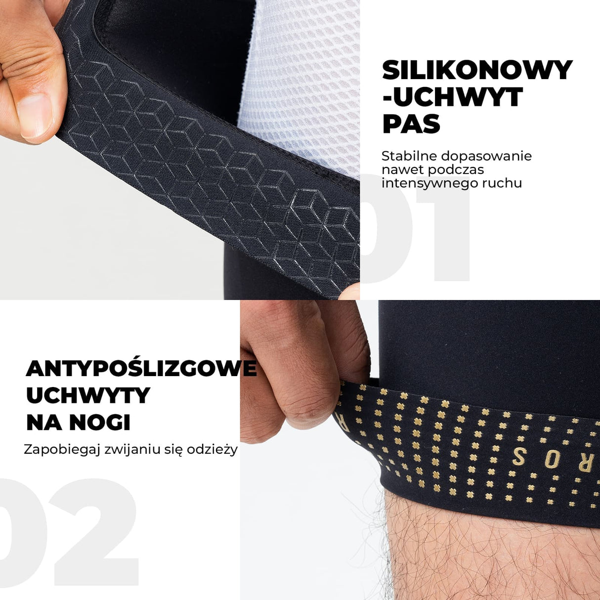 ROCKBROS Męskie Spodenki Rowerowe Endurance Z Elastic Interface® Wkładką - YDDK013 Spodenki