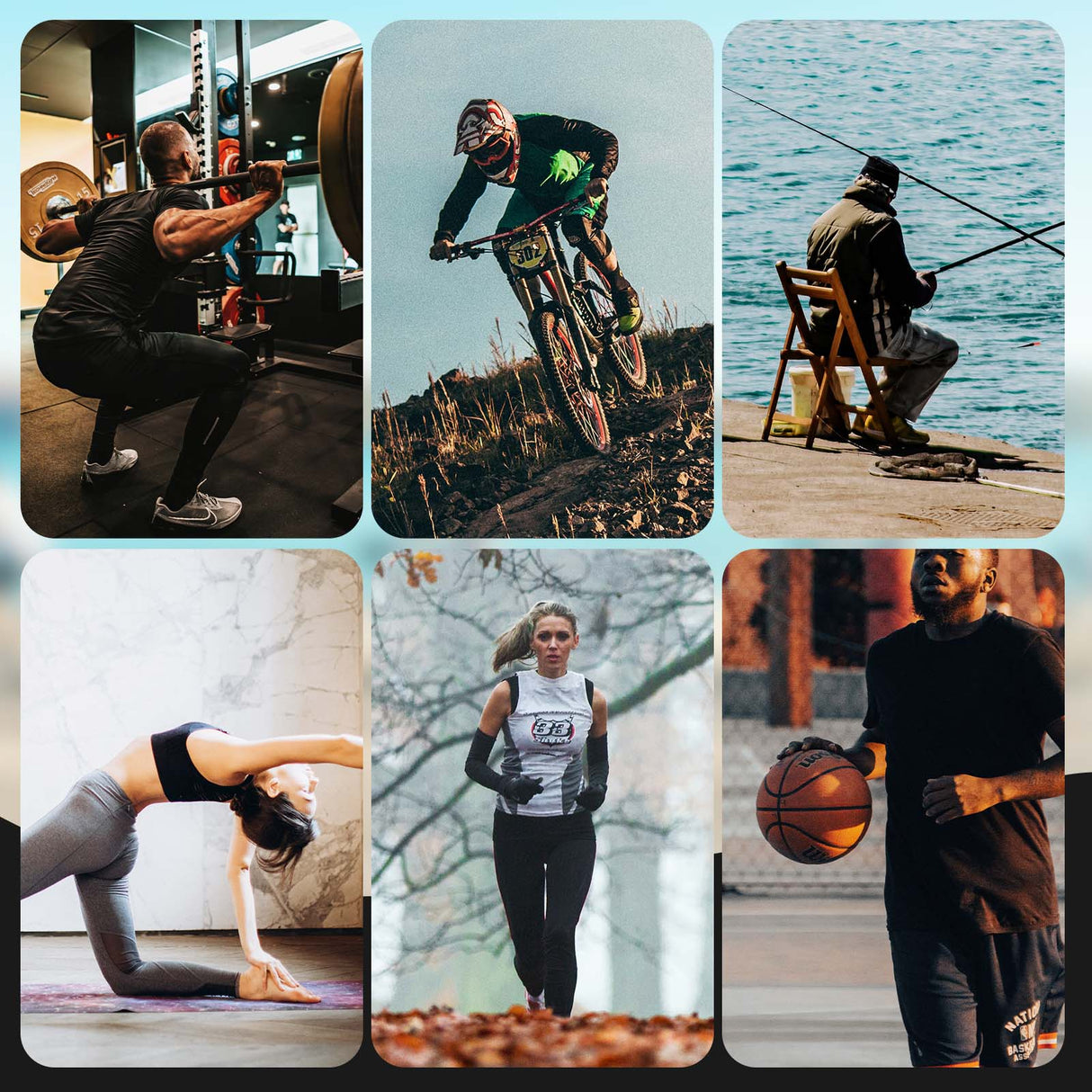 ROCKBROS ROCKBROS Męskie Spodnie Rowerowe Wyściełane Długie Kompresyjne Spodnie z Kieszeniami S-4XL Getry