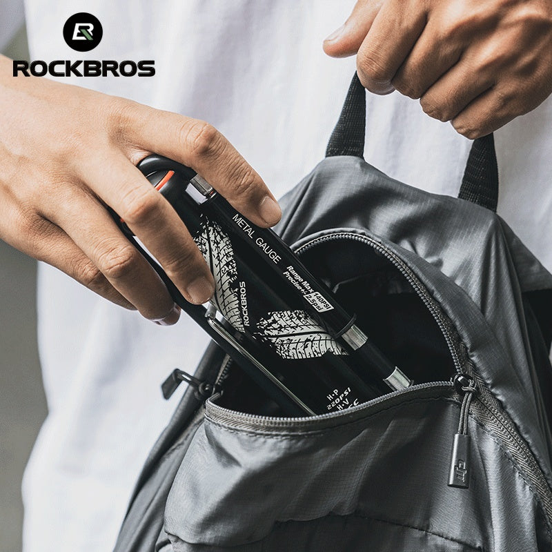 ROCKBROS Mini Pompka Rowerowa 220PSI Wysokociśnieniowa Aluminiowa Podwójna Głowica Pompki-LD-0510 Pompki rowerowe