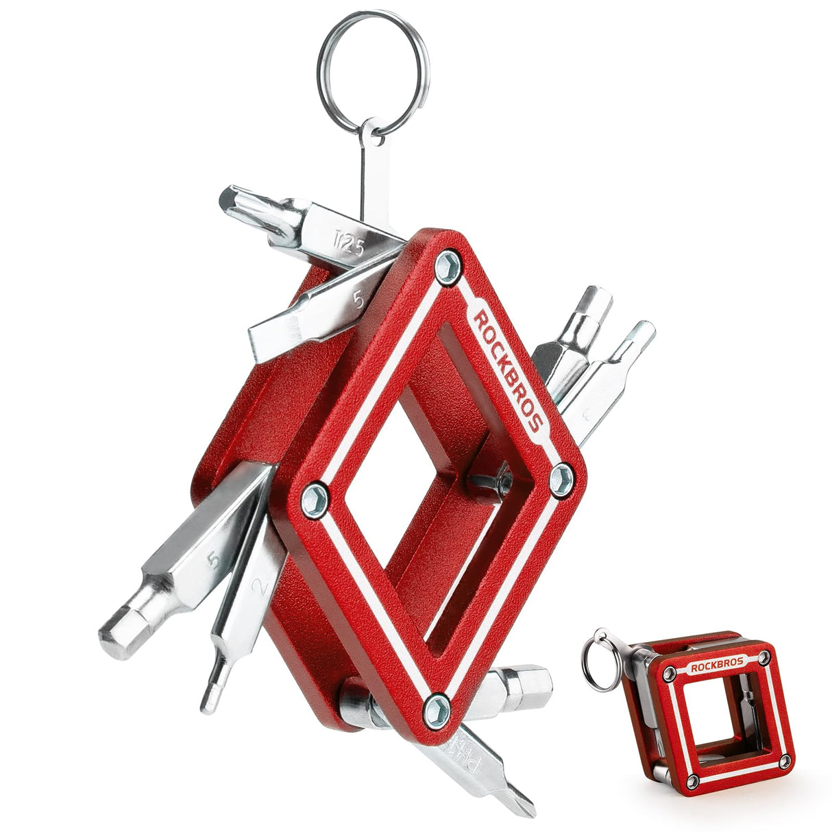 ROCKBROS Narzędzie 8 w 1 do Naprawy, Wielofunkcyjne, Przenośne Narzędzia do naprawy roweru