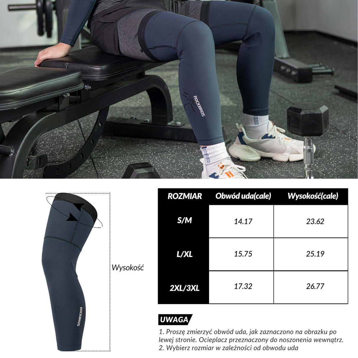 ROCKBROS ROCKBROS Ochraniacze Sportowe na Ręce Ocieplacze Rękawy Wiatroodporne Długie unisex Nogawki