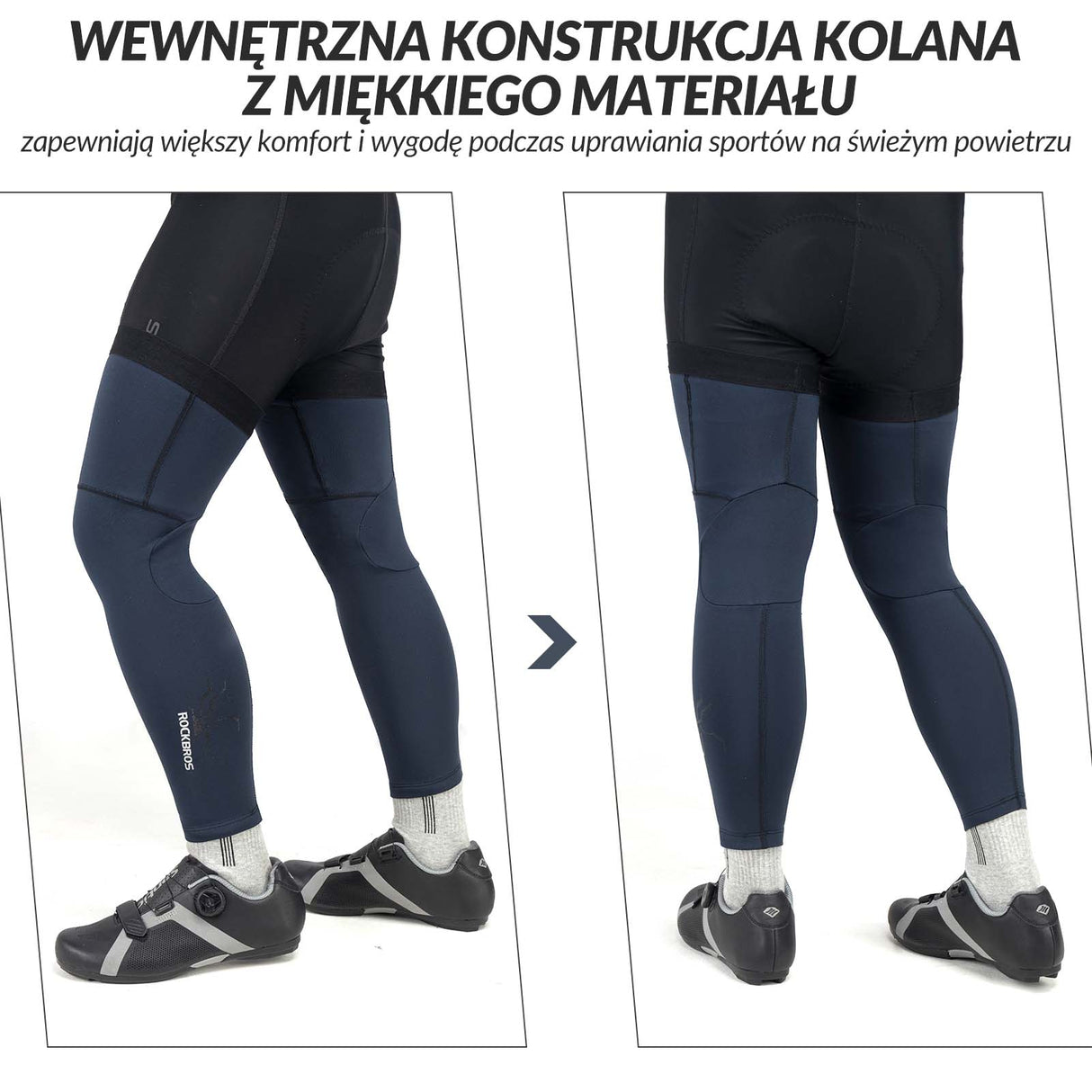 ROCKBROS ROCKBROS Ochraniacze Sportowe na Ręce Ocieplacze Rękawy Wiatroodporne Długie unisex Nogawki