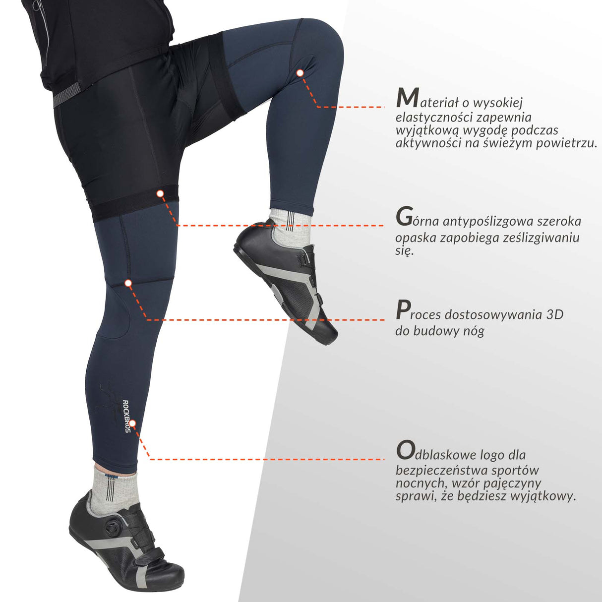 ROCKBROS ROCKBROS Ochraniacze Sportowe na Ręce Ocieplacze Rękawy Wiatroodporne Długie unisex Nogawki