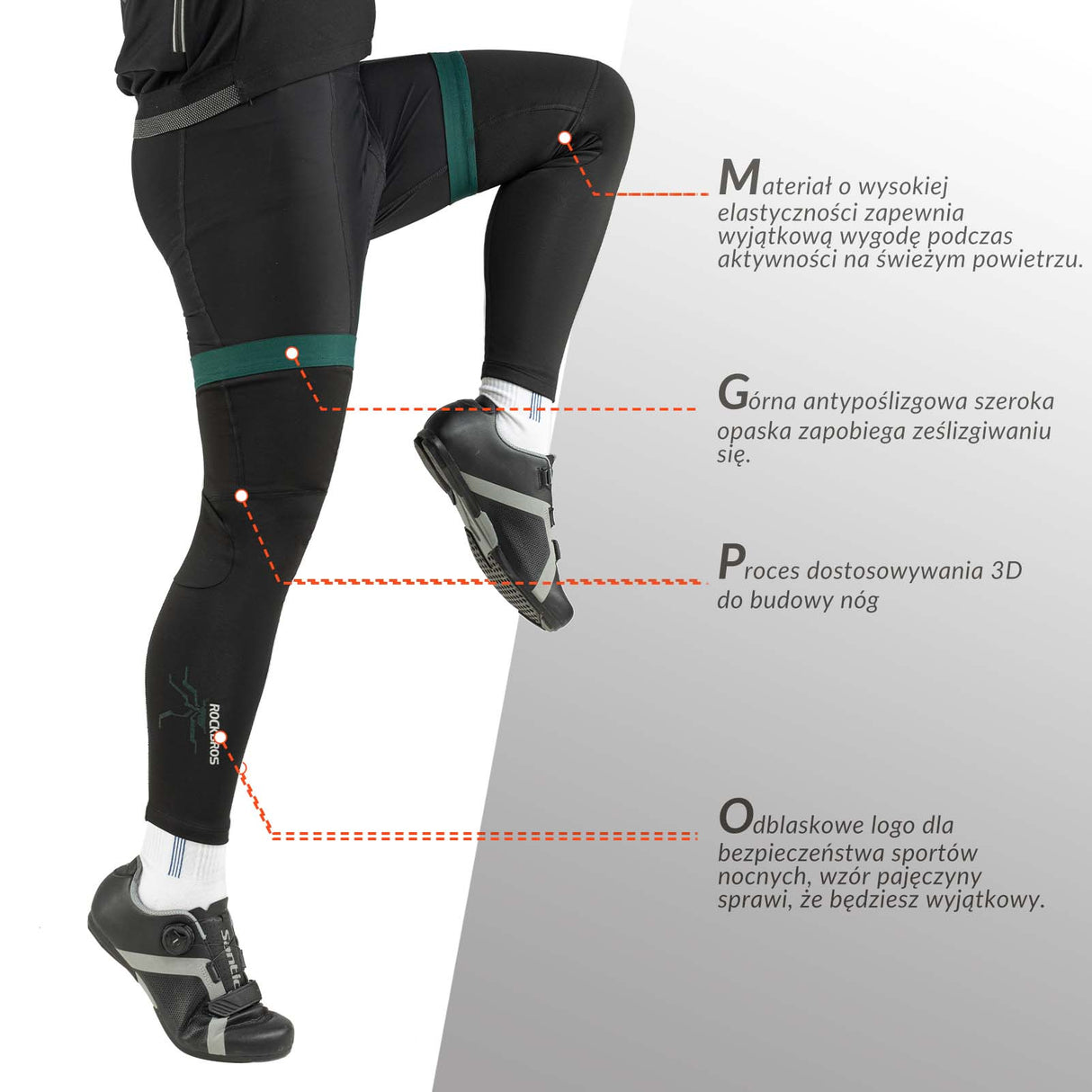 ROCKBROS ROCKBROS Ochraniacze Sportowe na Ręce Ocieplacze Rękawy Wiatroodporne Długie unisex Nogawki