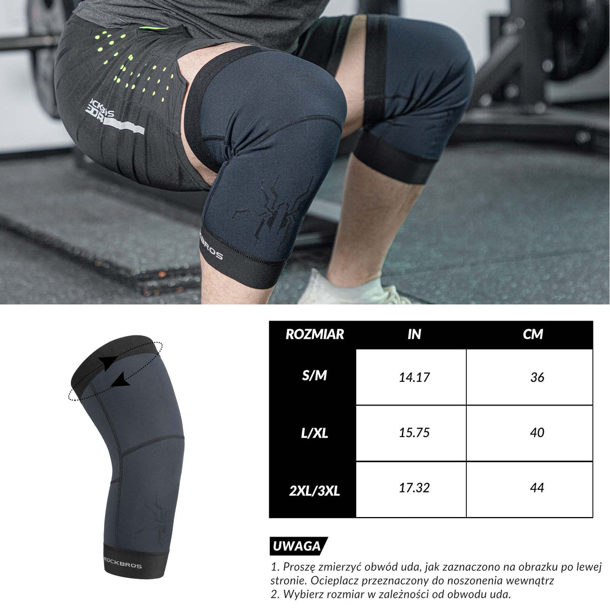 ROCKBROS ROCKBROS Ochraniacze Sportowe na Ręce Ocieplacze Rękawy Wiatroodporne Krótki styl Uniseks Nogawki