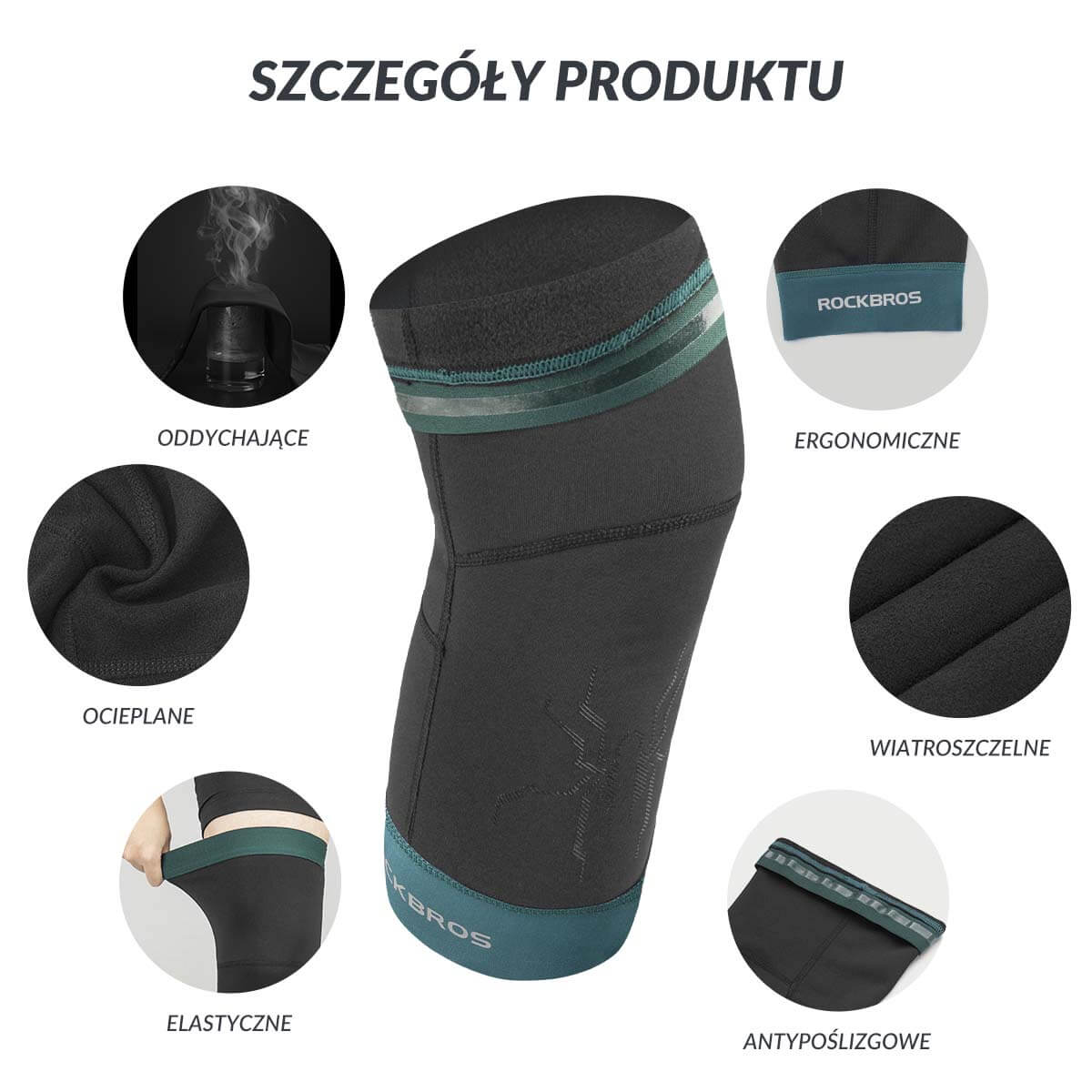 ROCKBROS ROCKBROS Ochraniacze Sportowe na Ręce Ocieplacze Rękawy Wiatroodporne Krótki styl Uniseks Nogawki