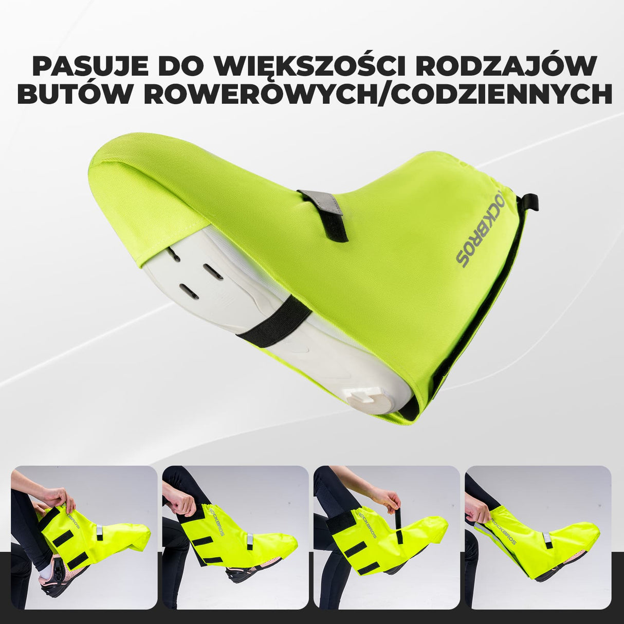 ROCKBROS Zimowe Ochraniacze na Buty Rowerowe Ciepłe i Odblaskowe-D91 Ochraniacze na buty