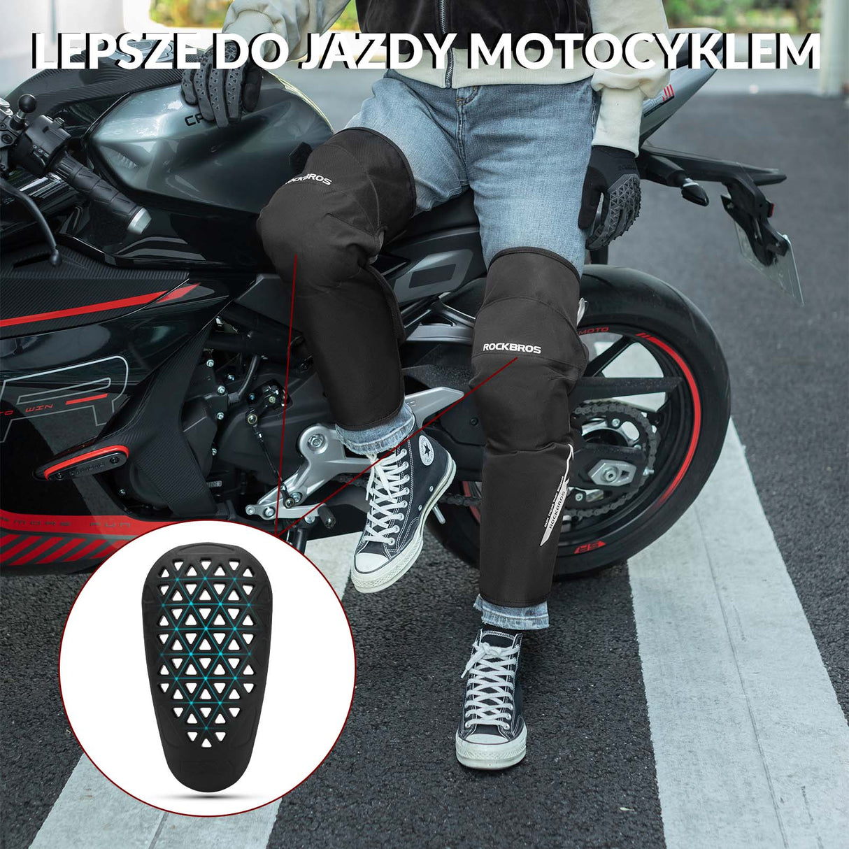 ROCKBROS ROCKBROS Ochraniacze na Nogi Ocieplacze Getry z Ochraniaczem na Kolana Unisex Nogawki