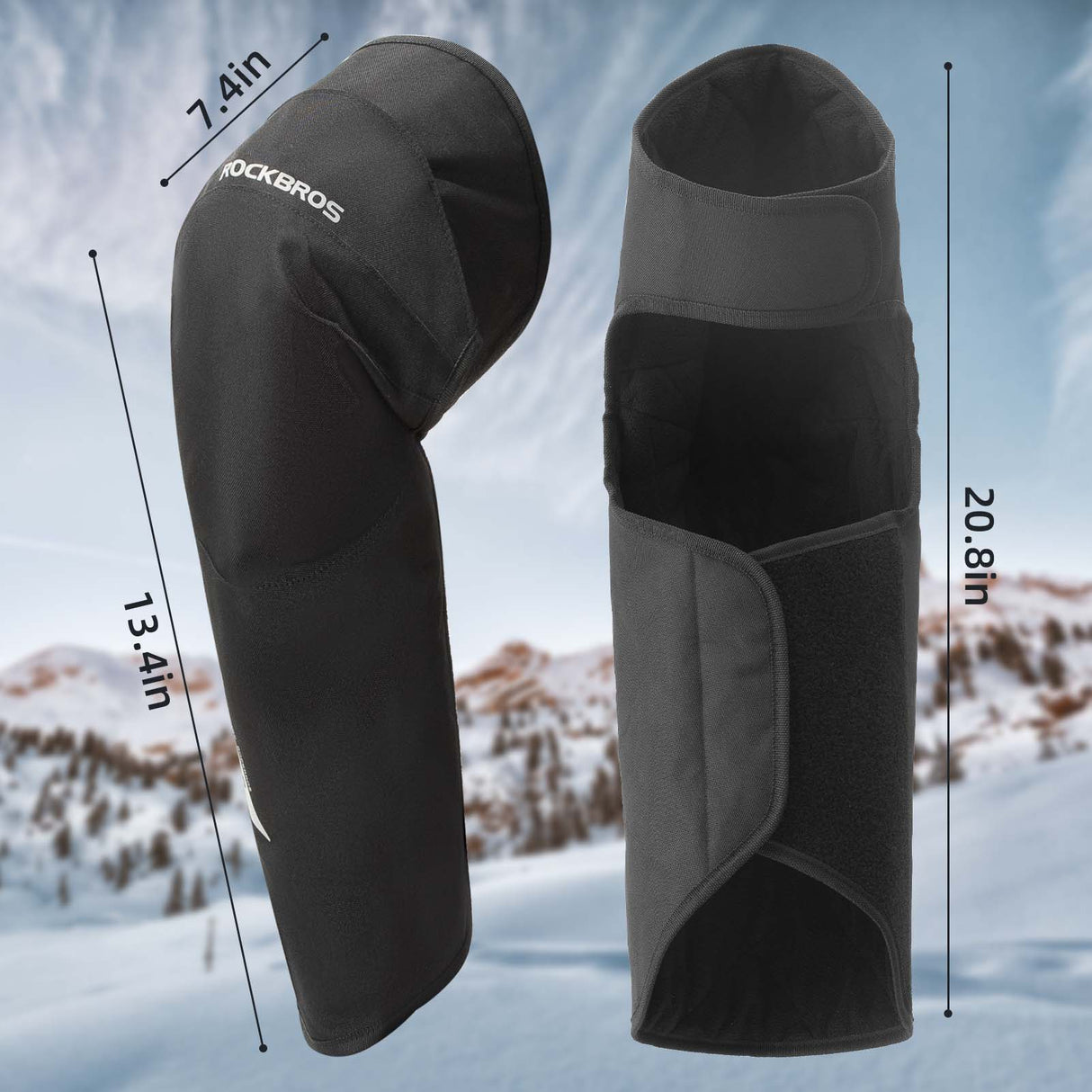 ROCKBROS ROCKBROS Ochraniacze na Nogi Ocieplacze Getry z Ochraniaczem na Kolana Unisex Nogawki