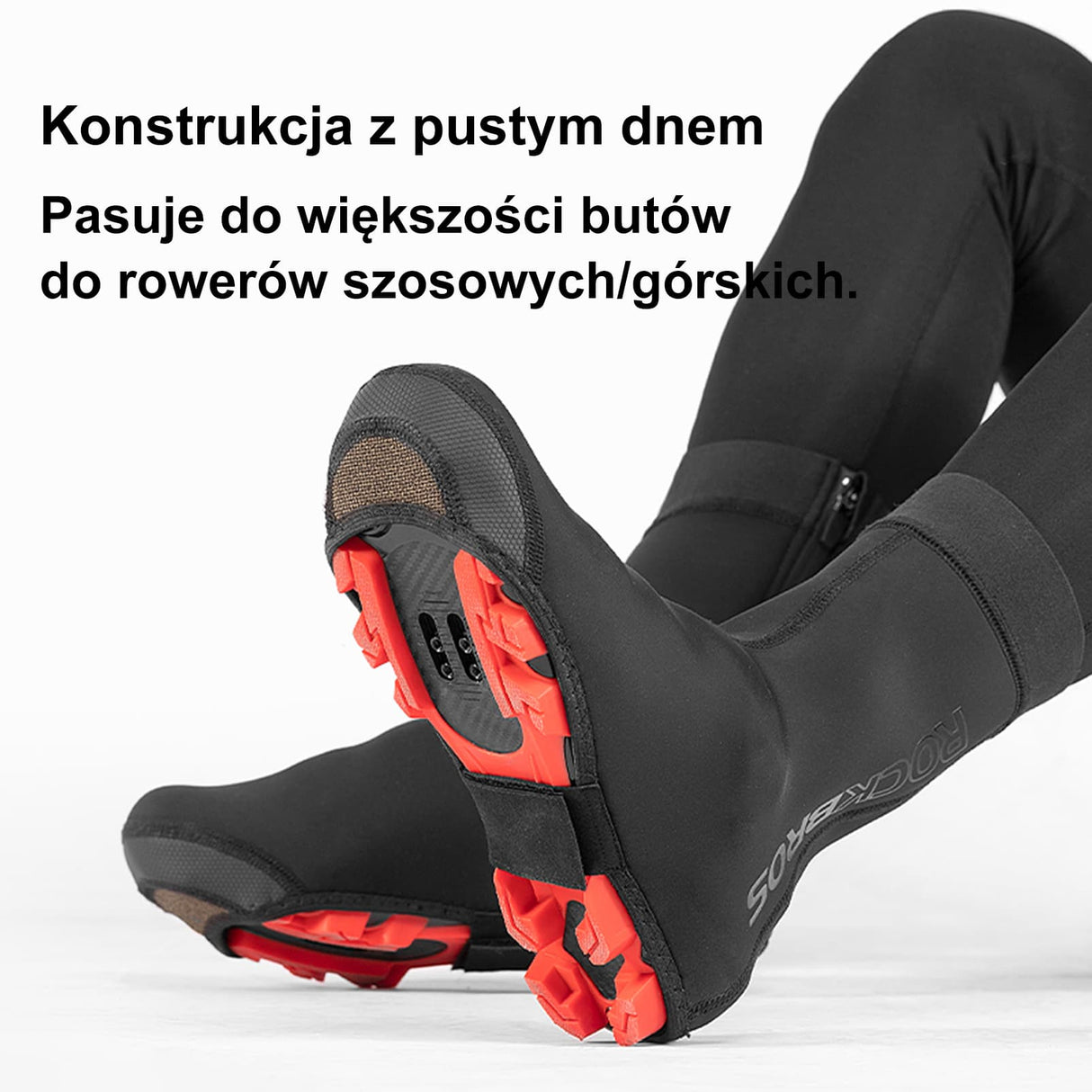 ROCKBROS Ochraniacze na Buty Wyściełane Polarem Rowerowe Damskie Męskie Pokrowce Ochraniacze na buty