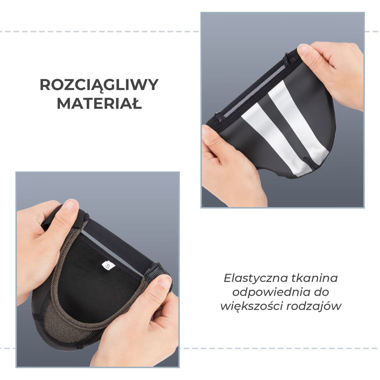 ROCKBROS Półbuty Ochraniacze Zimowe Antypoślizgowe i Ciepłe Połowa Dłoni Ochraniacze na buty