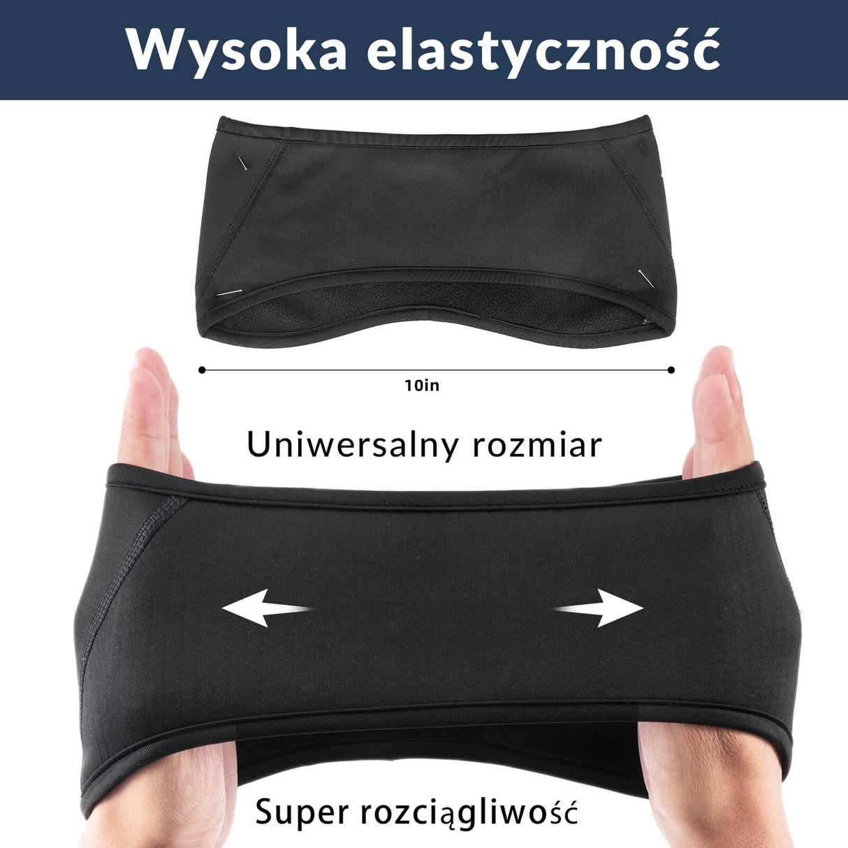 ROCKBROS Ocieplana Opaska na Głowę Sportowa Zimowa Termiczna Męska Damska Opaski