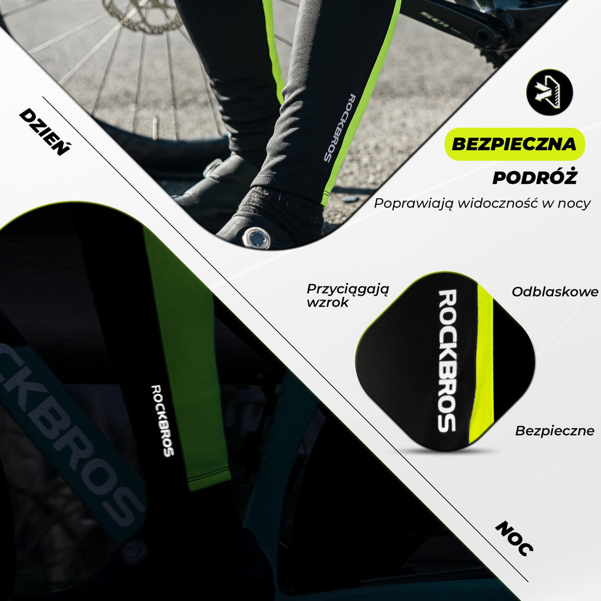 ROCKBROS Nogawki Zimowe Sportowe Pogrubiona Podszewka Elastzcyne-TT024 Nogawki