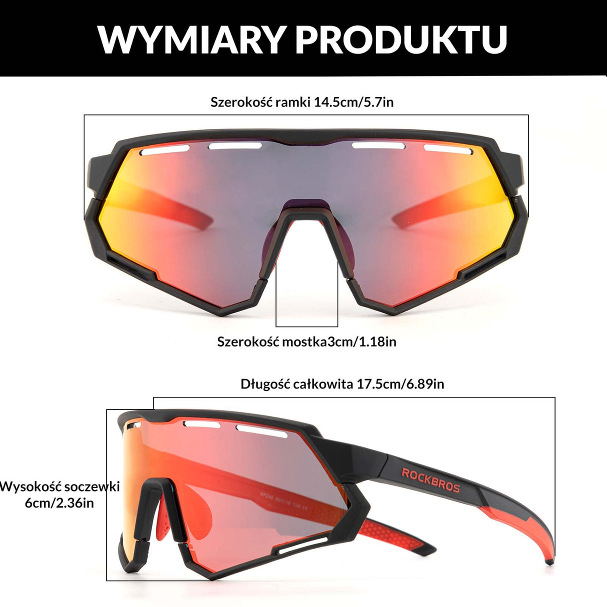 ROCKBROS Okulary Rowerowe 2 w 1 Okulary Polaryzacyjne/Fotochromowe Ochrona UV (Copy) Okulary i gogle