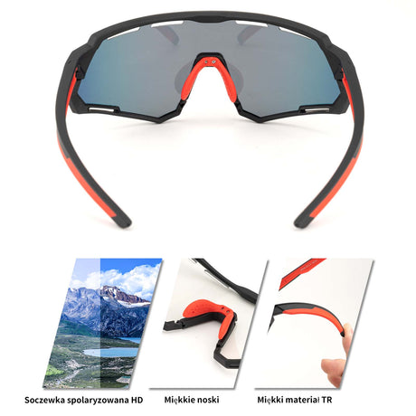 ROCKBROS Okulary Rowerowe 2 w 1 Okulary Polaryzacyjne/Fotochromowe Ochrona UV (Copy) Okulary i gogle