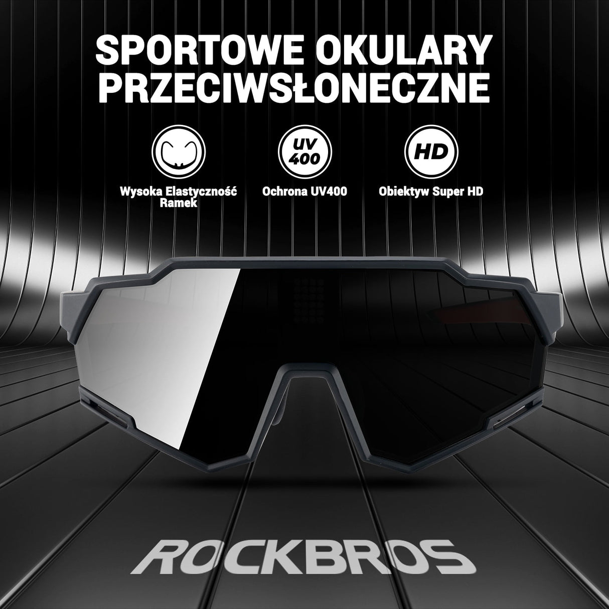 ROCKBROS Elektroniczne Okulary Rowerowe Z Soczewkami Fotochromowymi I Polaryzacyjnymi-SP280 Okulary i gogle
