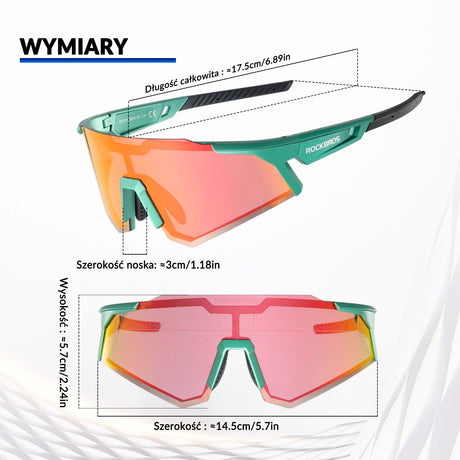ROCKBROS ROCKBROS Okulary Rowerowe Polaryzacyjne Okulary Ochronne UV400 Okulary i gogle