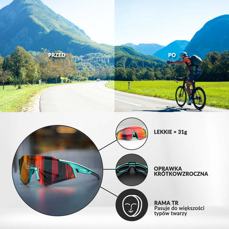 ROCKBROS ROCKBROS Okulary Rowerowe Polaryzacyjne Okulary Ochronne UV400 Okulary i gogle