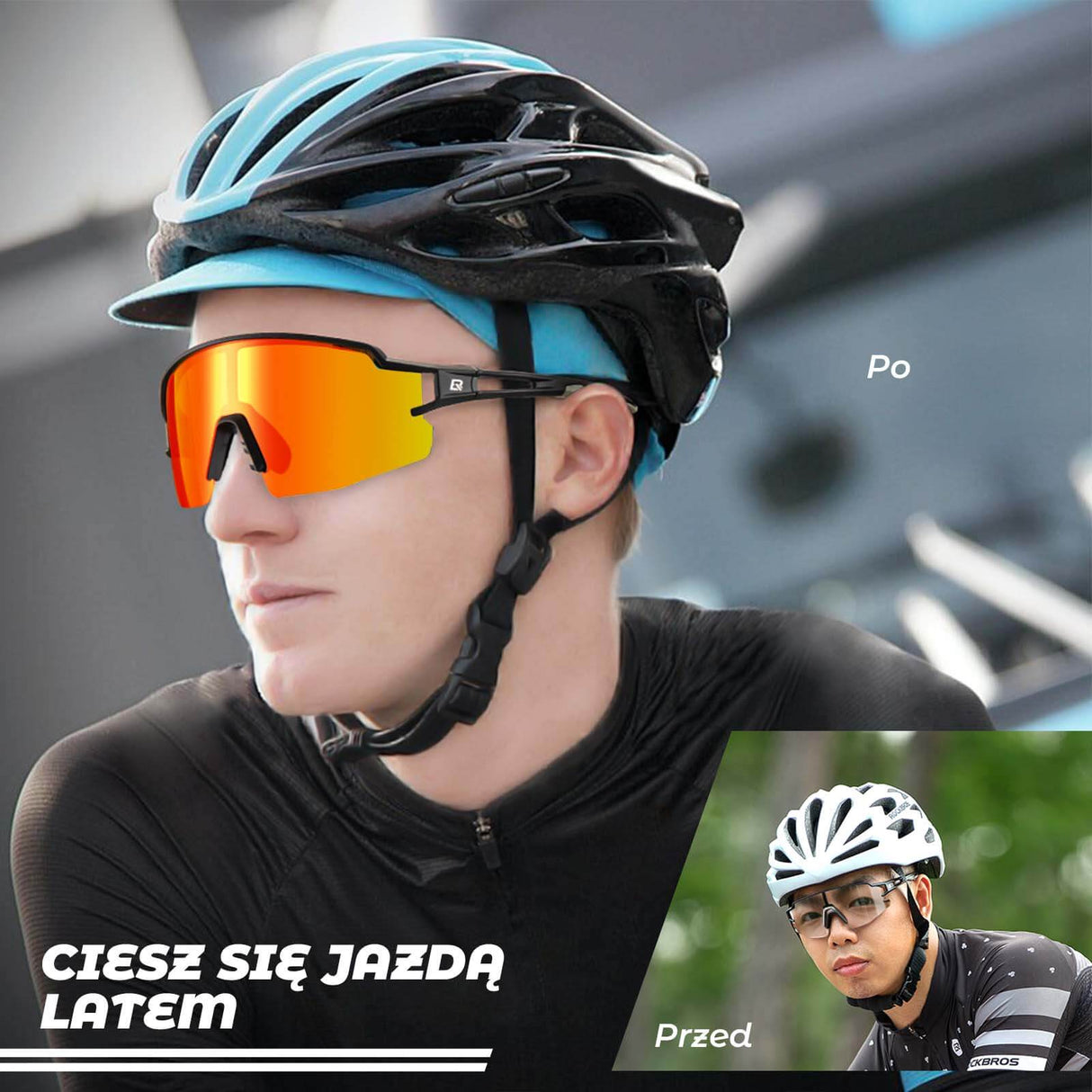 ROCKBROS ROCKBROS Okulary Rowerowe UV400 Fotochromowe Przeciwsłoneczne Wiatroszczelne Okulary i gogle