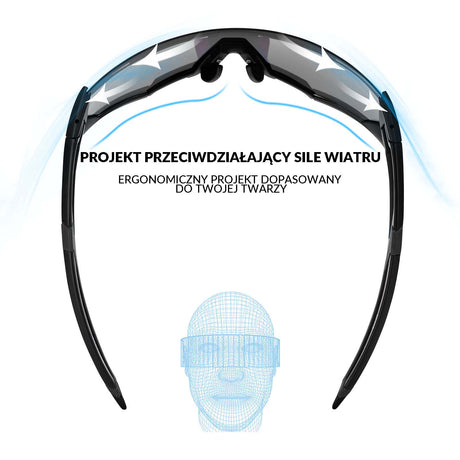 ROCKBROS ROCKBROS Okulary Rowerowe Fotochromowe UV400 Ochrona Sportowe Dla Mężczyzn Okulary i gogle