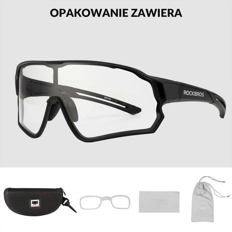 ROCKBROS ROCKBROS Okulary Rowerowe Fotochromowe UV400 Ochrona Sportowe Dla Mężczyzn Okulary i gogle