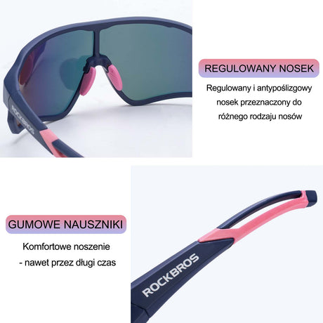 ROCKBROS ROCKBROS Okulary Rowerowe Przeciwsłoneczne Kolarskie Polaryzacja Ochrona UV Okulary i gogle