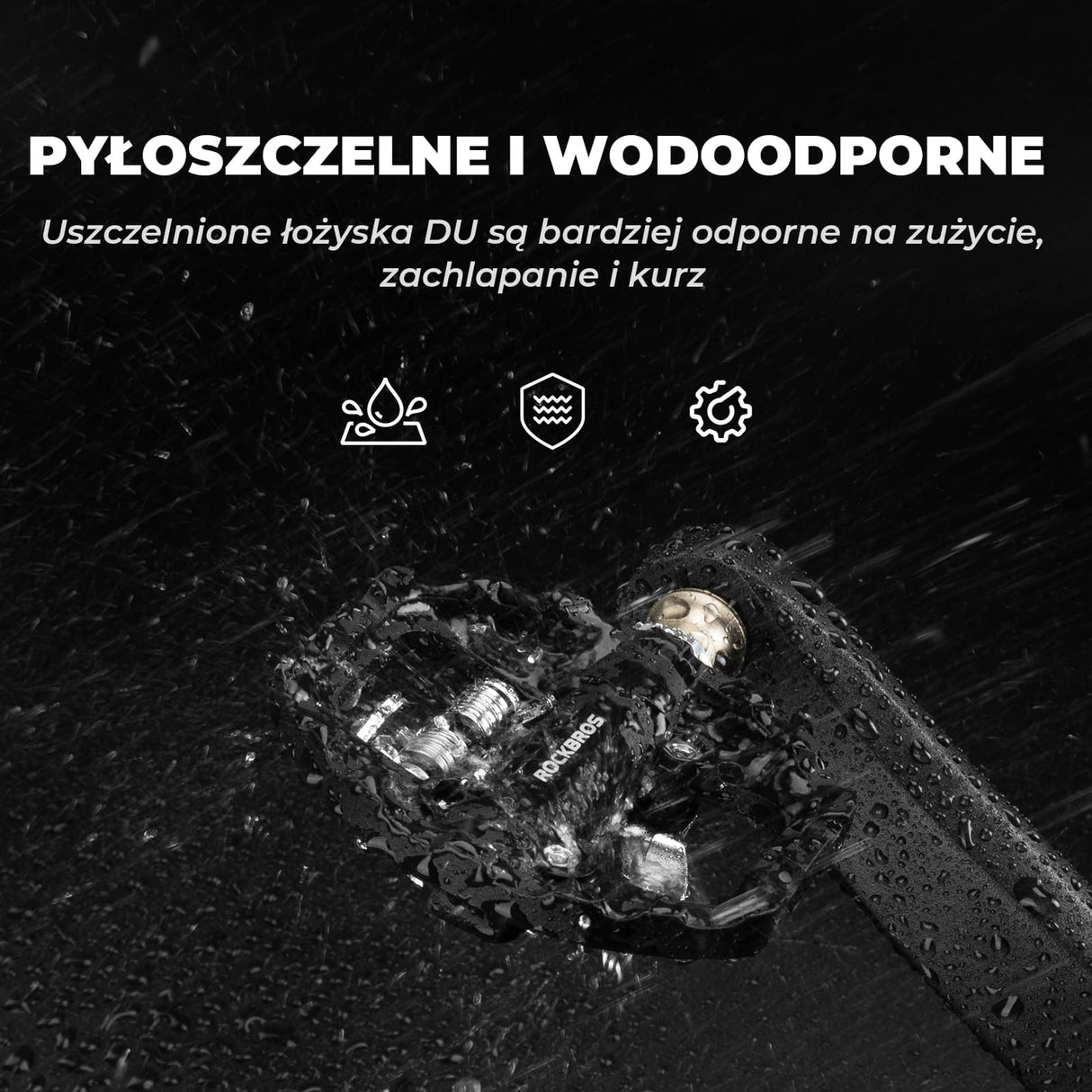 ROCKBROS Pedały Rowerowe 2 w 1 SPD i Płaskie Wykonane z Włókna Nylonowego-M108 Pedały rowerowe