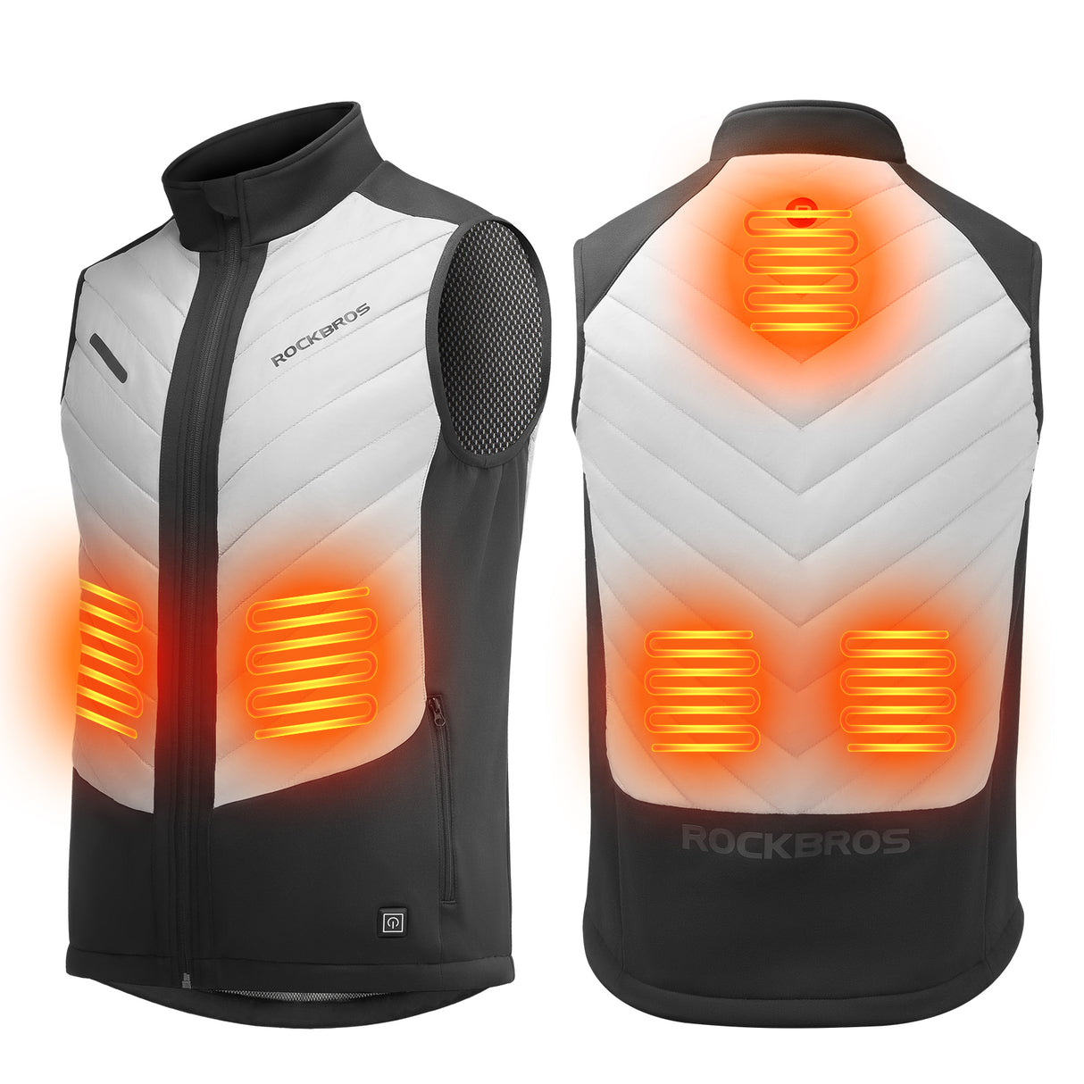ROCKBROS Podgrzewana Kamizelka Elektryczna Zimowa 3 Tryby Unisex KamizelkiM