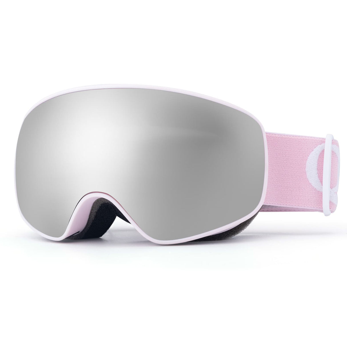 Qunature Qunature Młodzieżowe Gogle Narciarskie Z Filtrem UV Kompatybilne Z Kaskiem-Q23-044 Gogle narciarskieRóżowy
