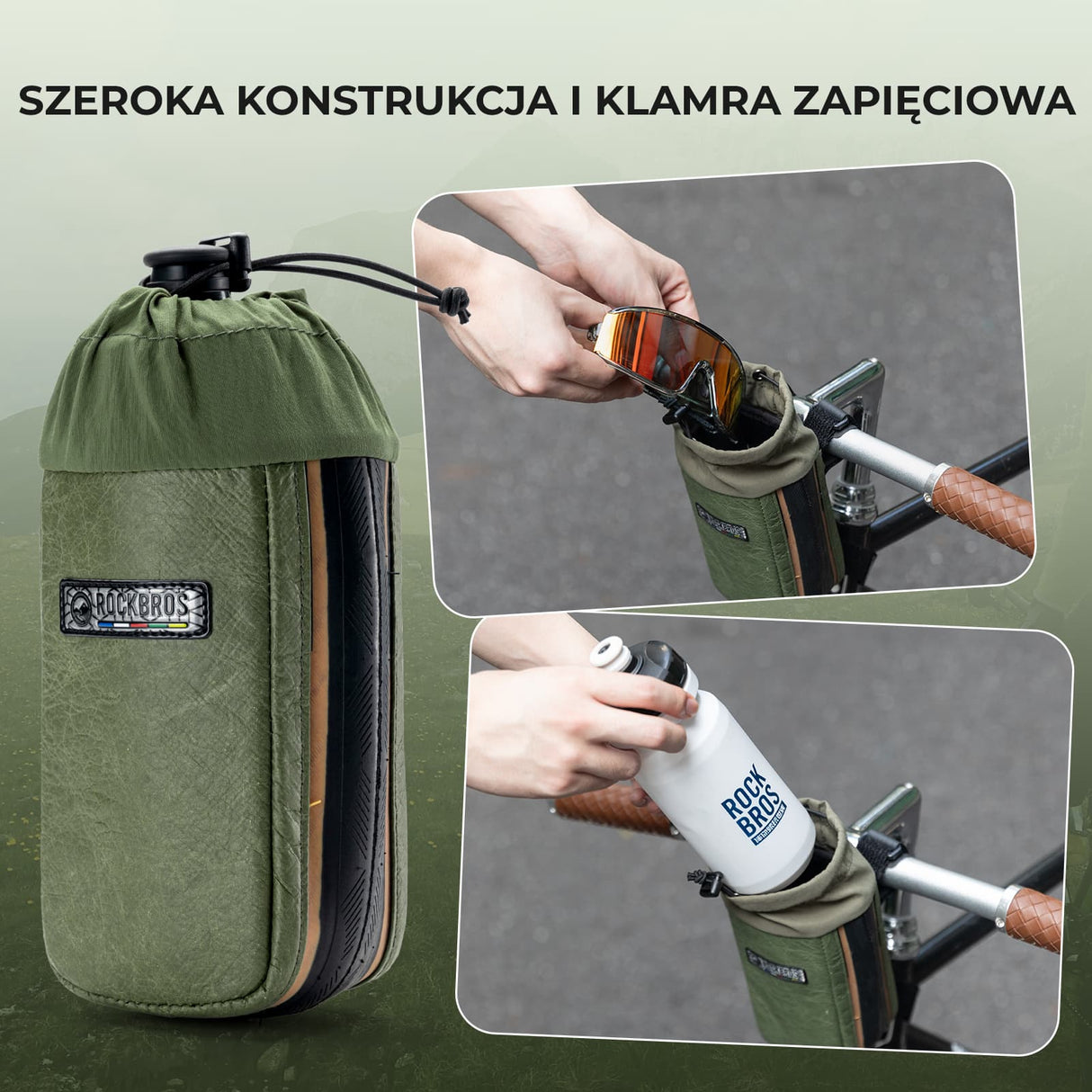 ROCKBROS ROAD TO SKY Ekologiczna Torba Na Bidon Z Recyklingu 0.8 L-TL006 Torba na bidon rowerowy