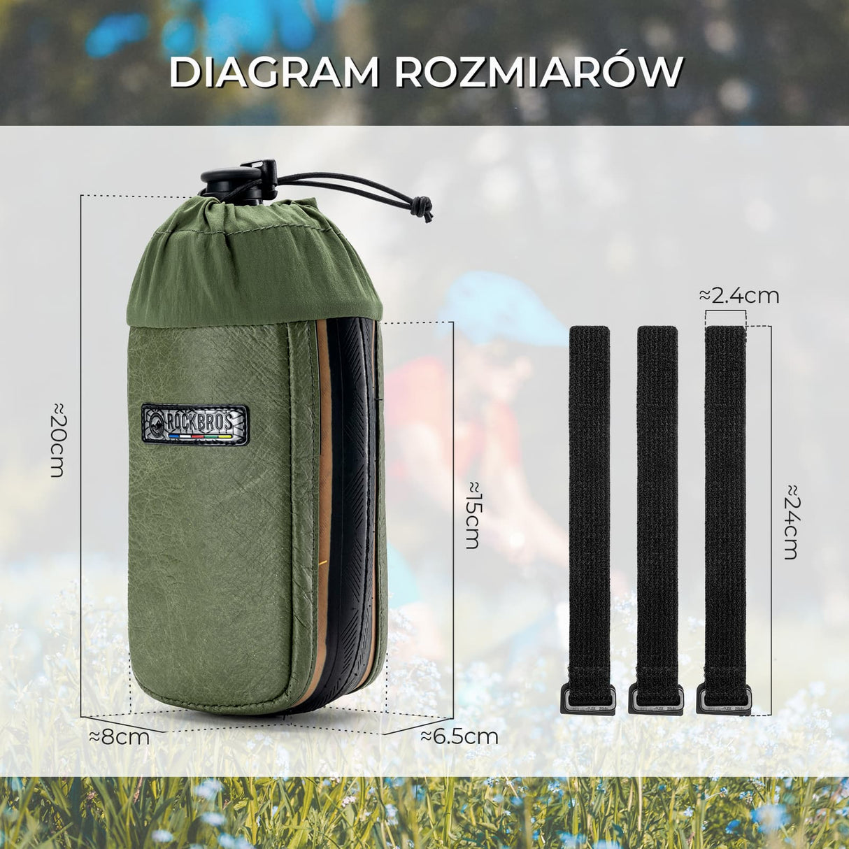 ROCKBROS ROAD TO SKY Ekologiczna Torba Na Bidon Z Recyklingu 0.8 L-TL006 Torba na bidon rowerowy