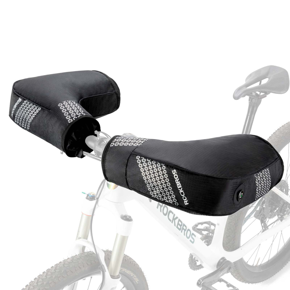 ROCKBROS ROCKBROS Rękawice Rowerowe Ocieplacz na Kierownicę Zimowe Termiczne Wodoodporne Rękawice na kierownice