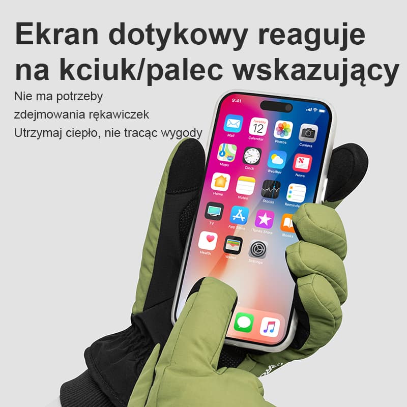 ROCKBROS Rękawice Narciarskie I Rowerowe Z Ekranem Dotykowym Zima-S378 Rękawiczki