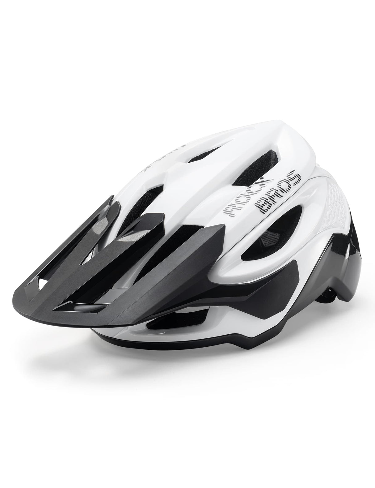 ROCKBROS Kask Rowerowy MTB z Dużym Daszkiem-LK-99 KaskiBiałe Regulowany(58-62cm)