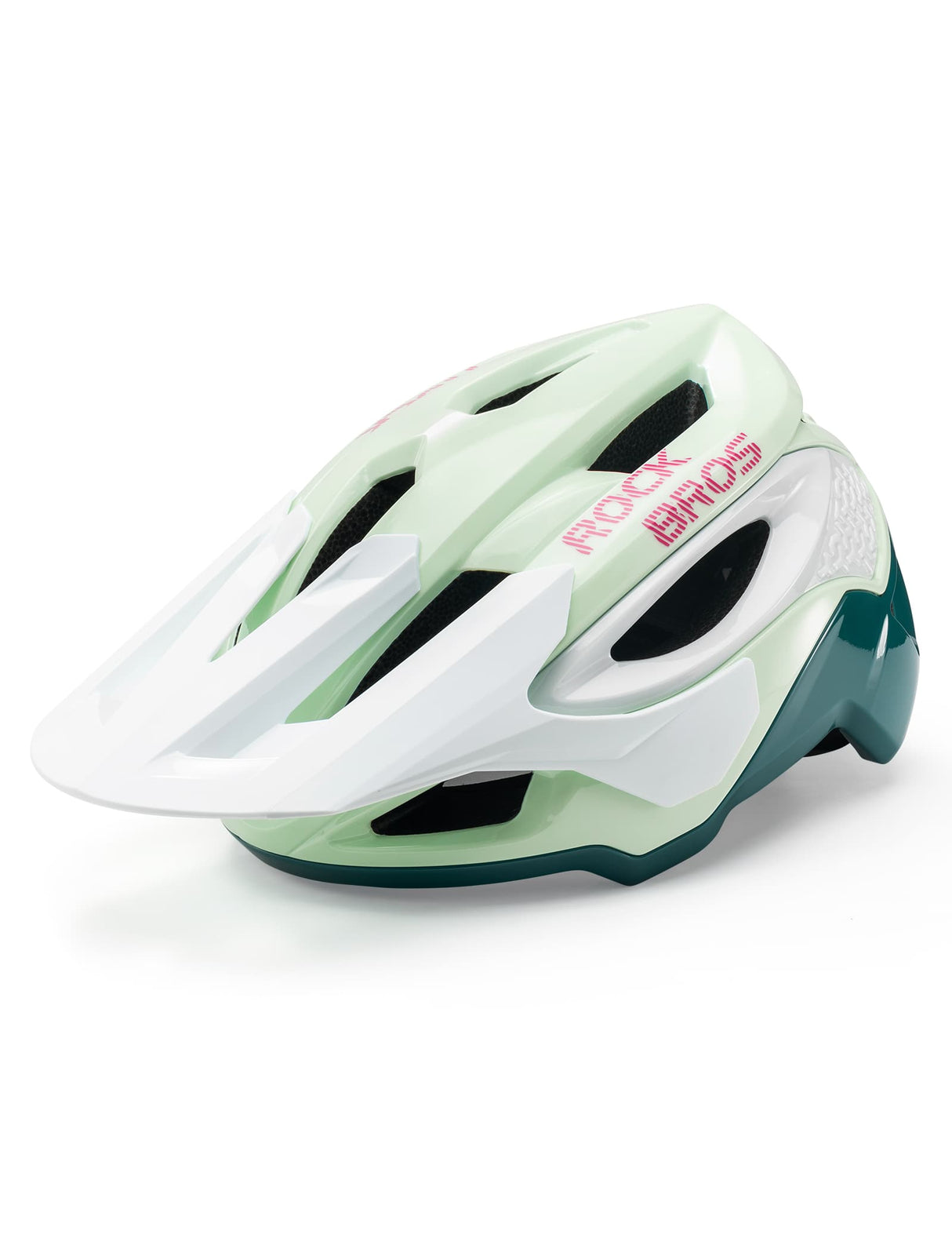 ROCKBROS Kask Rowerowy MTB z Dużym Daszkiem-LK-99 KaskiBladozielony Regulowany(58-62cm)