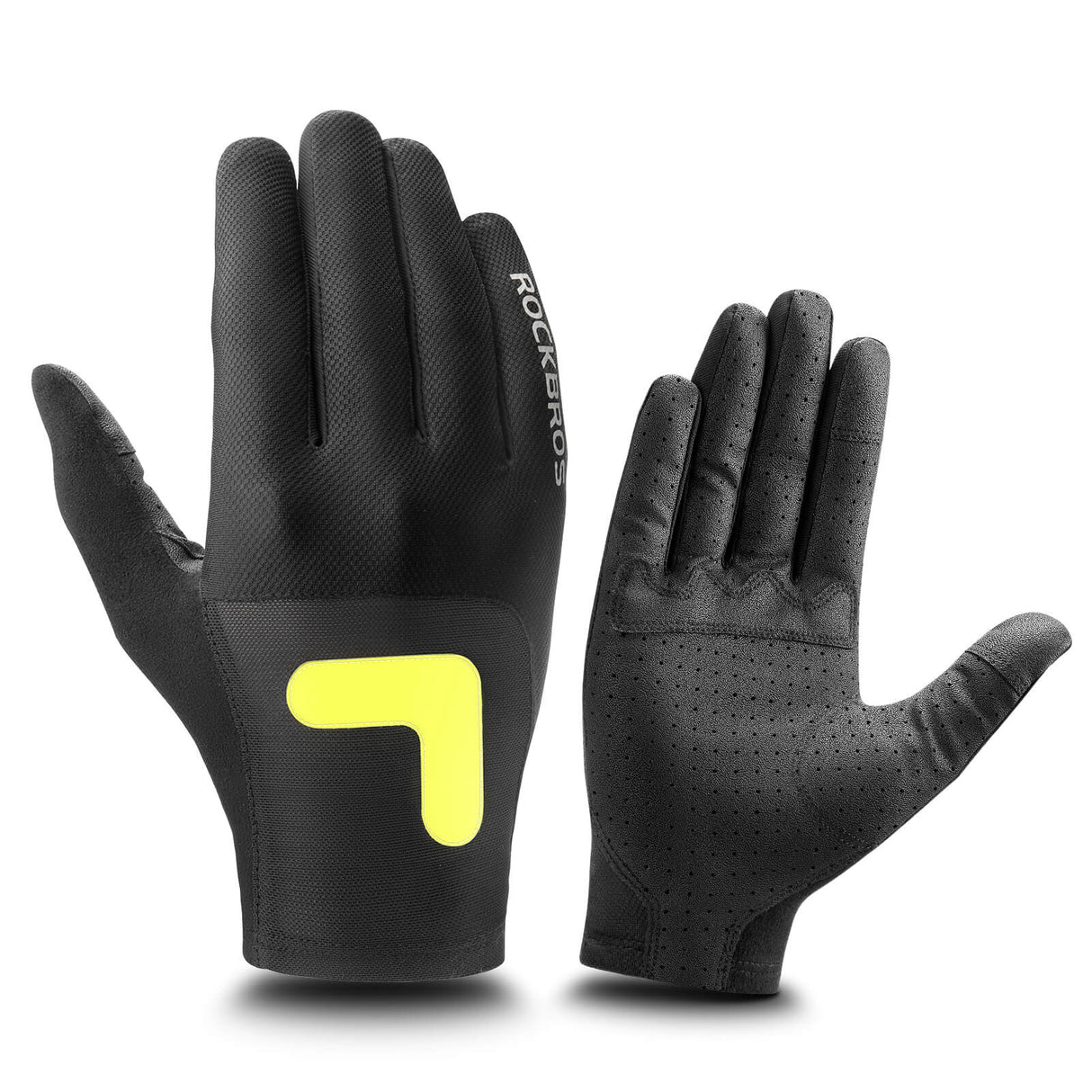 ROCKBROS Rękawice Rowerowe Długie Dotykowe Wiosna Jesień RękawiczkiM (azjatycki) = S (europejski)