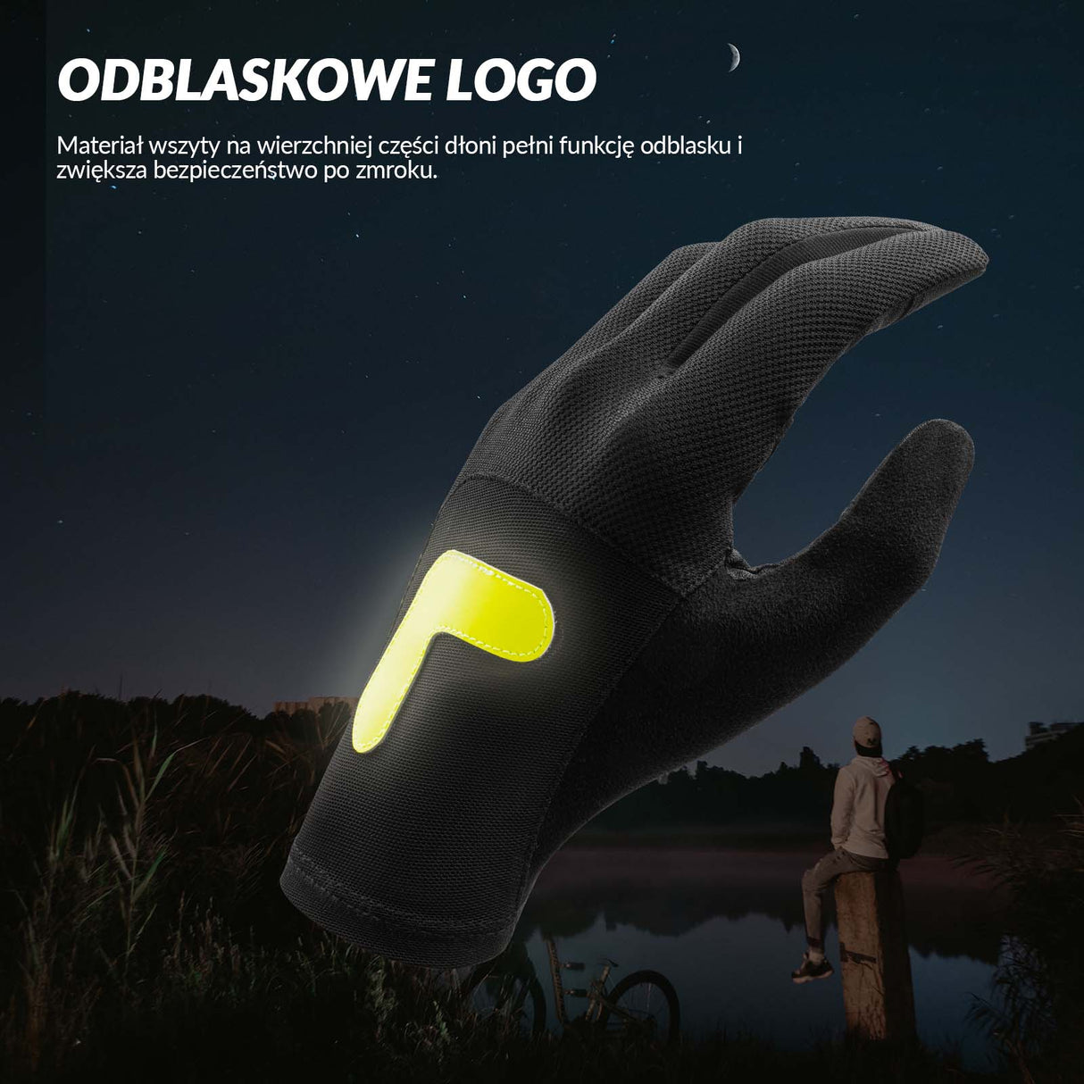 ROCKBROS Rękawice Rowerowe Długie Dotykowe Wiosna Jesień Rękawiczki