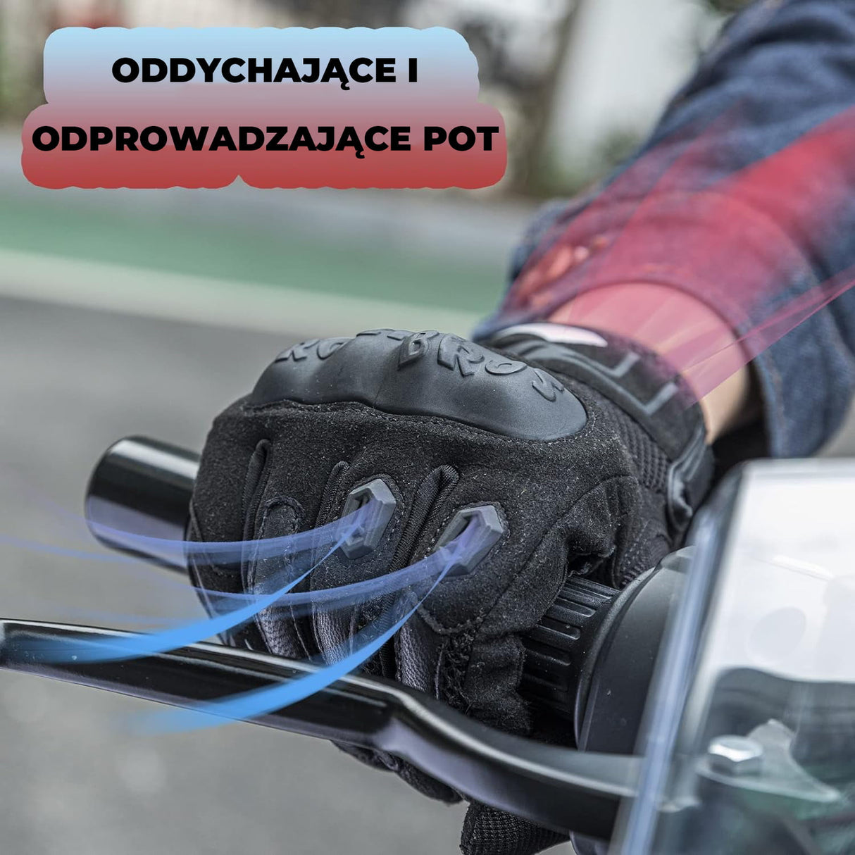 ROCKBROS Rękawice Motocyklowe Z Pełnymi Palcami I Ekranem Dotykowym Wiosna i Jesień-MT004 Rękawiczki