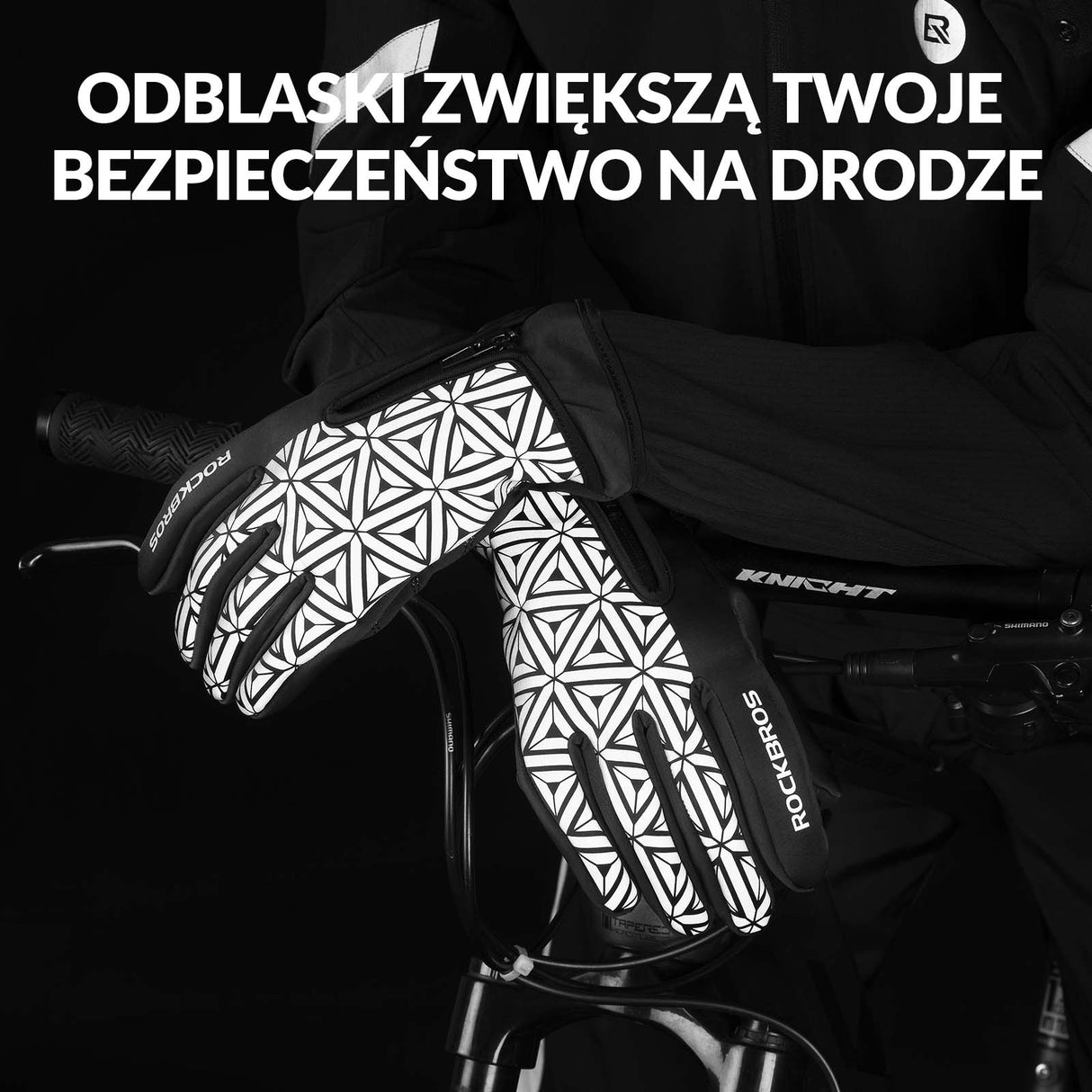 ROCKBROS Rękawice Zimowe Rękawiczki Rowerowe Dotykowe Antypoślizgowe Unisex Rękawiczki
