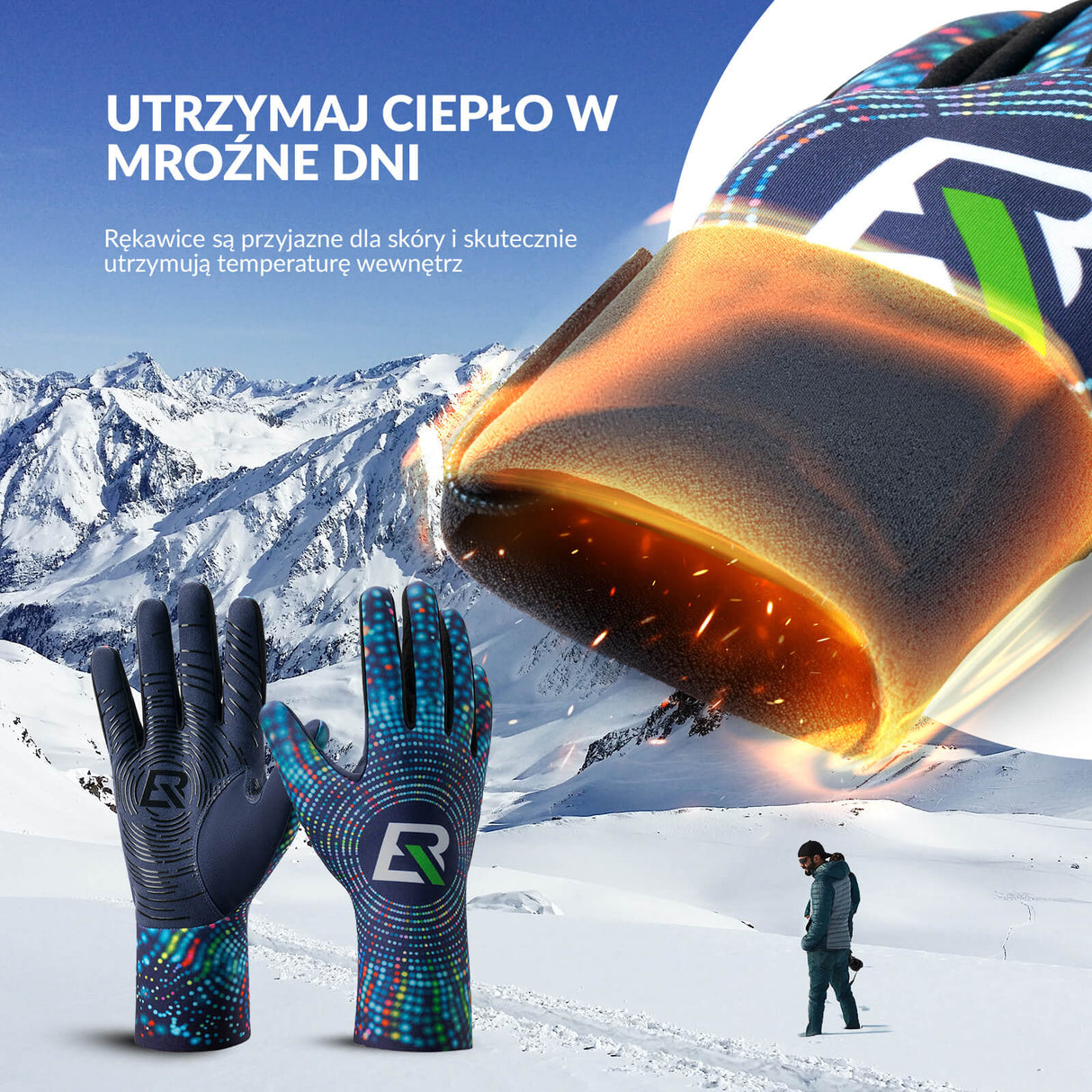 ROCKBROS Rękawiczki Rowerowe Wiosna i Jesień Antypoślizgowe Unisex M-XXL Rękawiczki