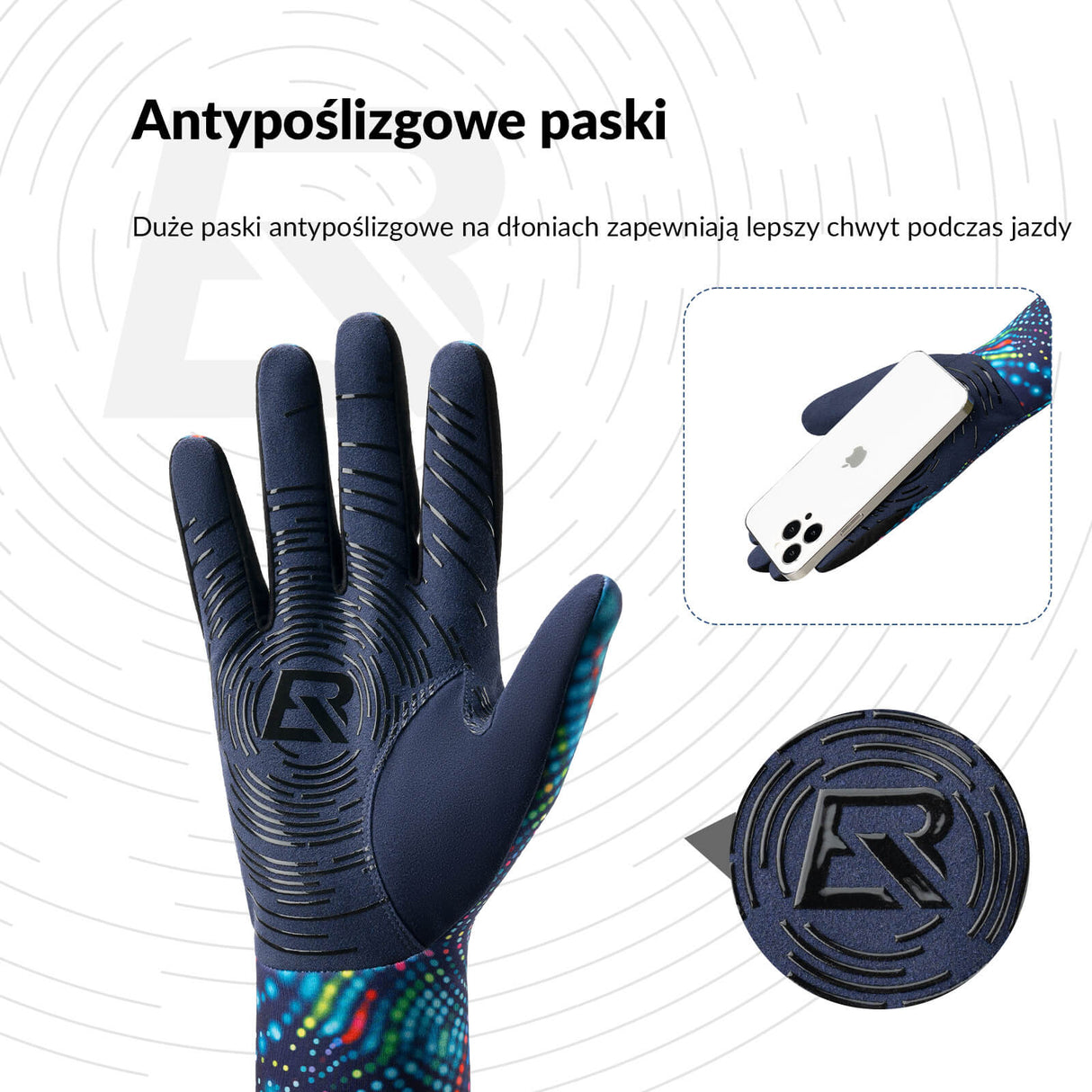 ROCKBROS Rękawiczki Rowerowe Wiosna i Jesień Antypoślizgowe Unisex M-XXL Rękawiczki