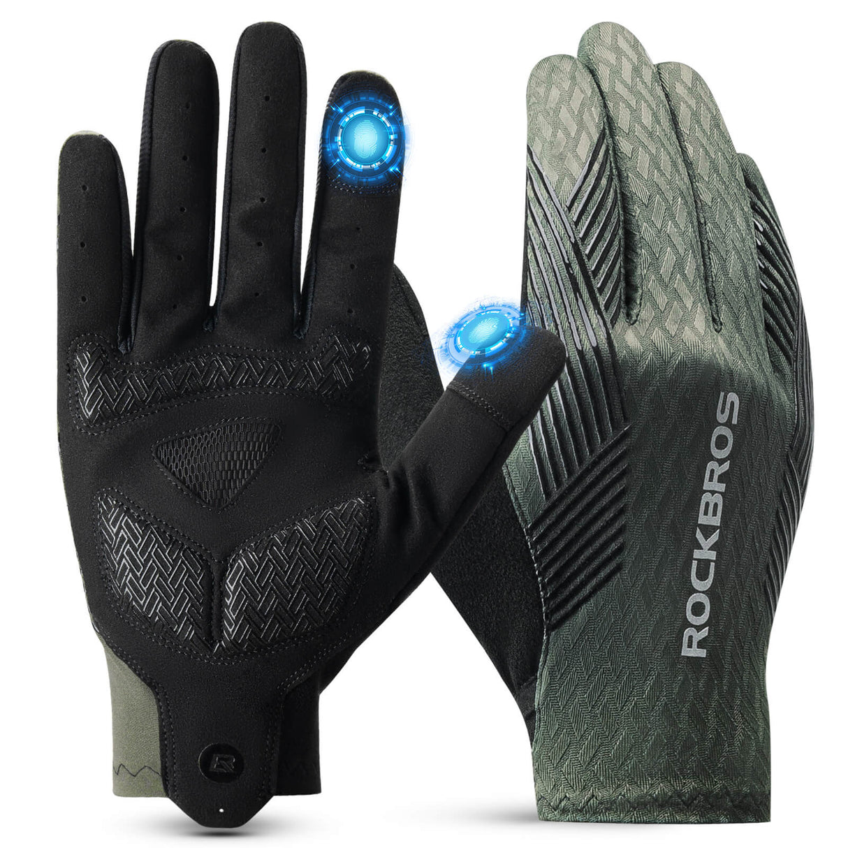 ROCKBROS Rękawiczki Rowerowe Dotykowe Antypoślizgowe Wiosna i Jesień RękawiczkiM (azjatycki) = S (europejski)