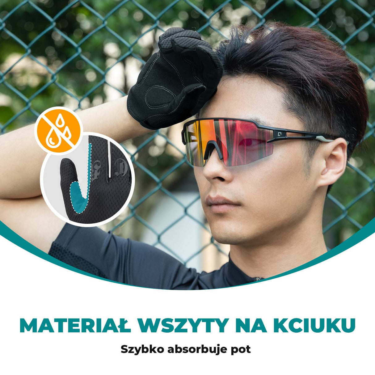 ROCKBROS Rękawiczki Rowerowe na Wiosnę Lato Długie Rękawiczki Dotykowe Rękawiczki